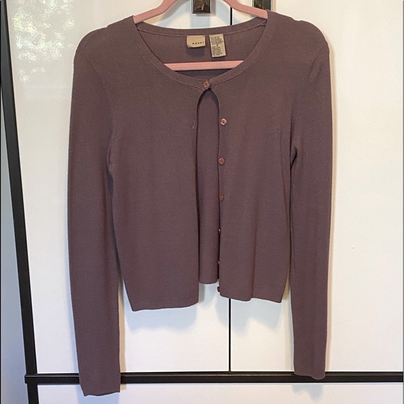 Vintage Plum Colored Easel Anthropologie Cardigan - Picture 9 of 14